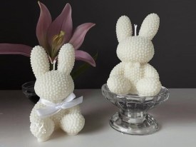 Molde silicona conejo grande con puntos 